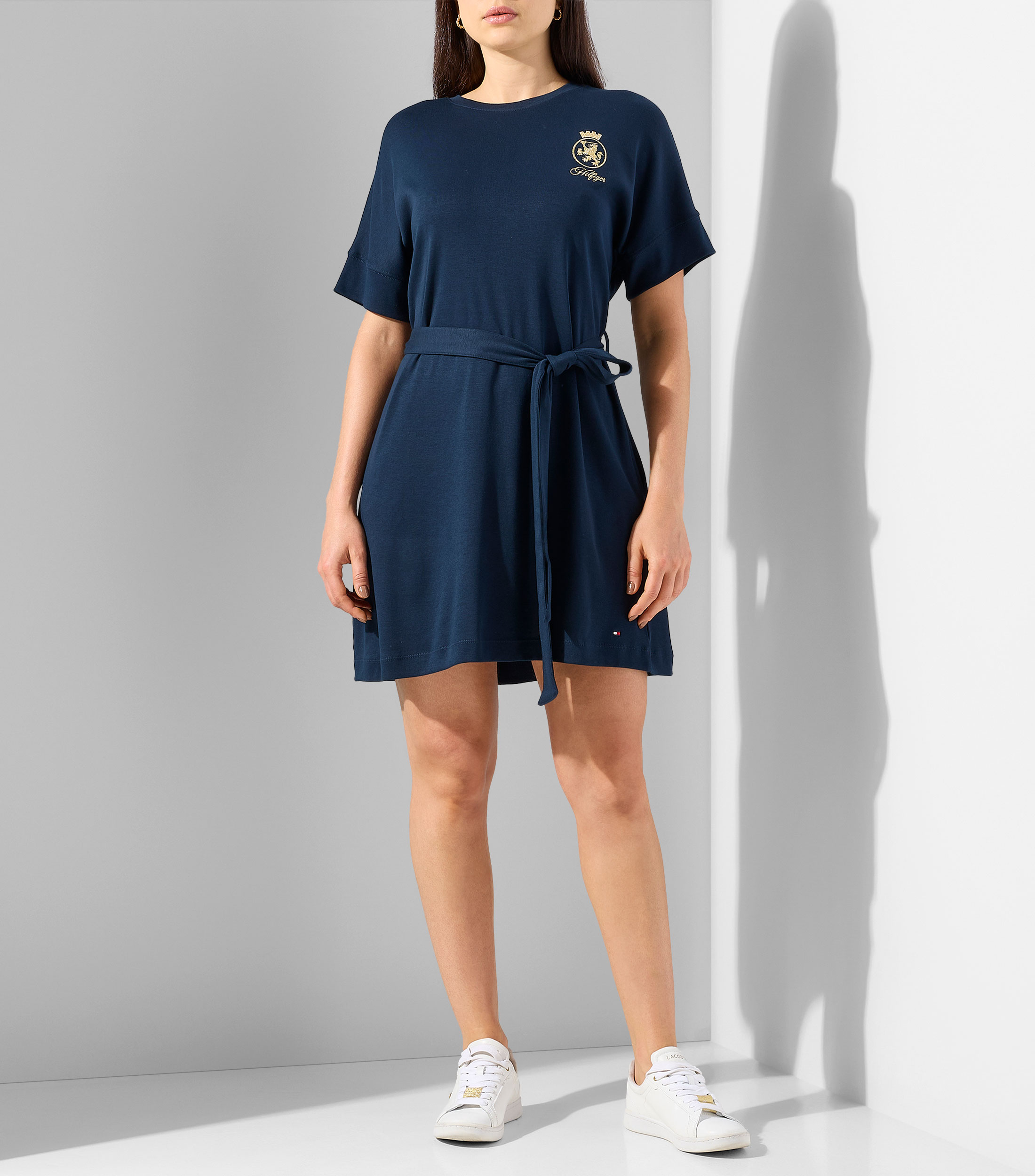 Vestido corto manga corta Mujer